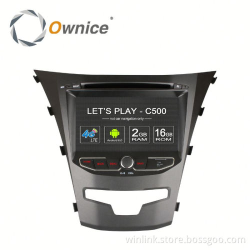 Ownice C500 Android 6.0 quad core car dvd player for ssangyong korando support canbus bulit in Wifi BT
